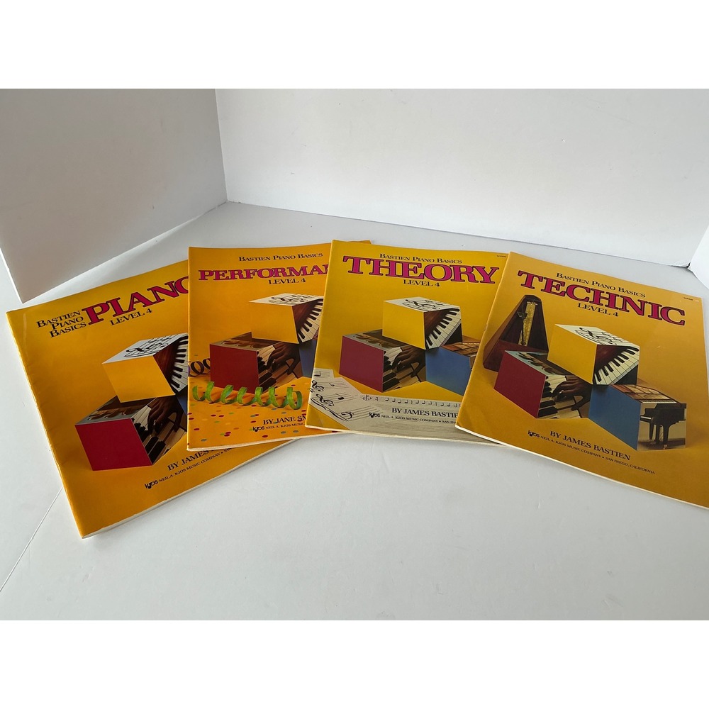 Bastien‎ Piano Basics Level 4 Set Piano Theory Performance Technic Music Books